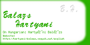 balazs hartyani business card